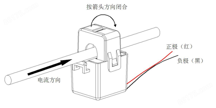 安科瑞开口式电流互感器AKH-0.66/K K-50 700/5 直径50mm示例图5